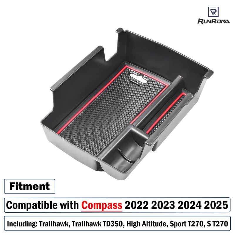 RUNROAD Center Console Organizer Tray Compatible with Jeep Compass 2022