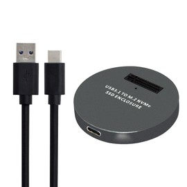 chenyang M.2 NVME SSD enclosure reader, USB 3.1 Gen 2 10 Gbit/s Desktop M.2 SSD enclosure adapter Aluminium alloy Black