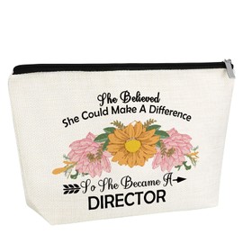 Gfhzdmf Appreciation Gifts for Director Makeup Bag Activity Theater Movie Director Gifts for Women Film School Graduation Gift Retirement Present for Women Actress Coworker Cosmetic Bag with Zipper