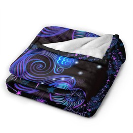 Capricorn Throw Blanket Flannel Constellations Blanket Warm & Soft 12 Horoscope Astrology Throw Blankets Constellation Theme Home Décor 50"X40"