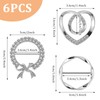 Apausvcm 6Pcs Silk Scarf Ring Clip, T-shirt Sweater Shawl Ties