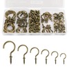 RELBRO Screw Hooks, 6 Sizes Metal Screw in Cup Hooks,