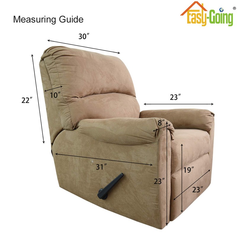 Easy-Going Stretch Recliner Chair Sofa Slipcover Washable Dark Gray
