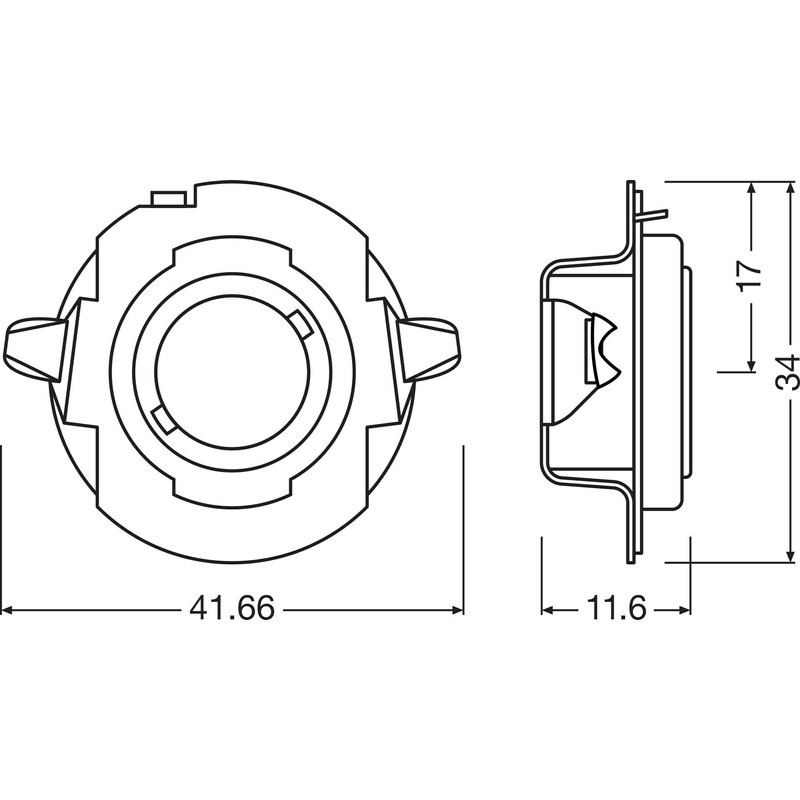 OSRAM LEDriving Adaptor for Night Breaker H7-LED; 64210DA06-1; Lamp Holder