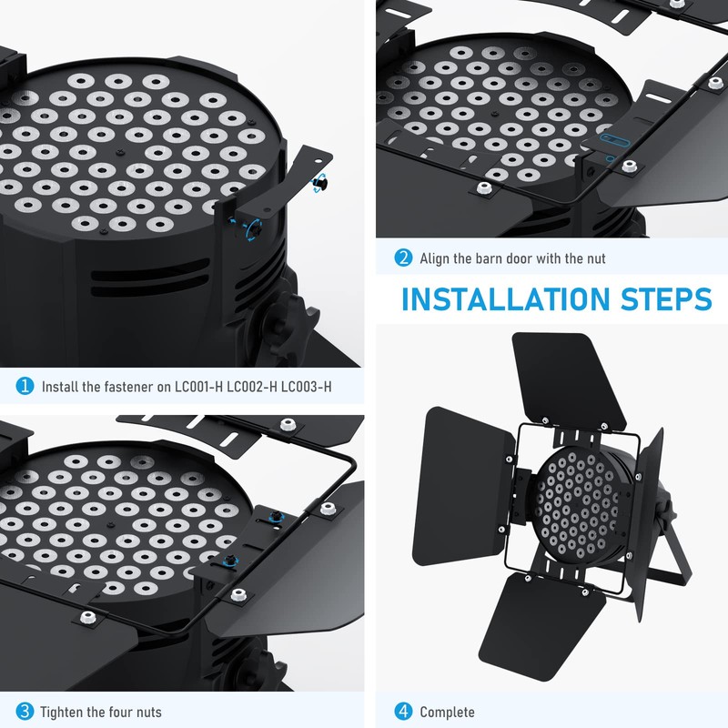 BETOPPER Barn Doors for Stage Lights Par Lighting COB Stage