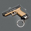 OPYLO Mini Gun Keychain, Tiny Keychain Guns Shape Pendant, Pistol