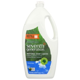 Seventh Generation 22724 Dishwashing Liquid, Natural, 50 oz., Free/Clear