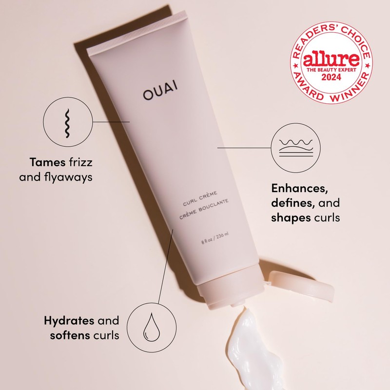 OUAI Curl Cream - Curl Defining Cream with Chia &