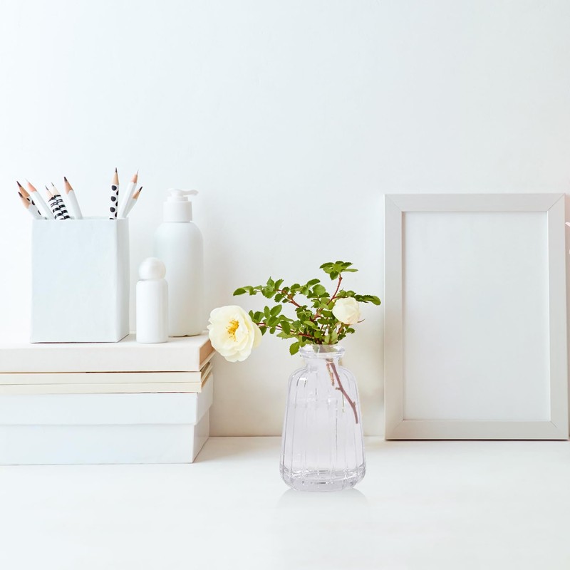 Pack of 6 Small Vases for Table Decoration (11 x