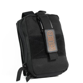 ETAK Law Enforcement IFAK | Rip-Away Trauma Kit for LE | Compact Medical Bag with Chest Seal, ETD, Gauze (Black, Hemostatic)