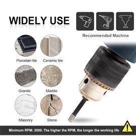 SHDIATOOL 2 Pieces 6mm Diamond Drill Bits with 1/4-Inch Hex Shank for Granite Marble Concrete Tile Ceramic Hard Plastic