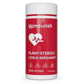 UpNourish Suplemento de bergamota ctrica, esteroles y estanoles vegetales, que favorece la salud cardaca con CoQ10, omega 3, extracto de hoja de...   