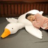 OUKEYI White Goose Stuffed Animal Pillow Toy, Cute Goose Plush