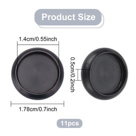 BENECREAT 11Pcs Aluminium Alloy Book Binding Discs, Flat Round Discbound Metal Expansion Discs for Discbound Notebook Artwork, Black, 0.7x0.2inch