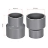 sourcing map PVC DWV Reducing Coupling Schedule 40 Gray 50mm