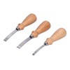 3Pcs Leather Edge Bevelers 4 6 8mm Stainless Steel Durable