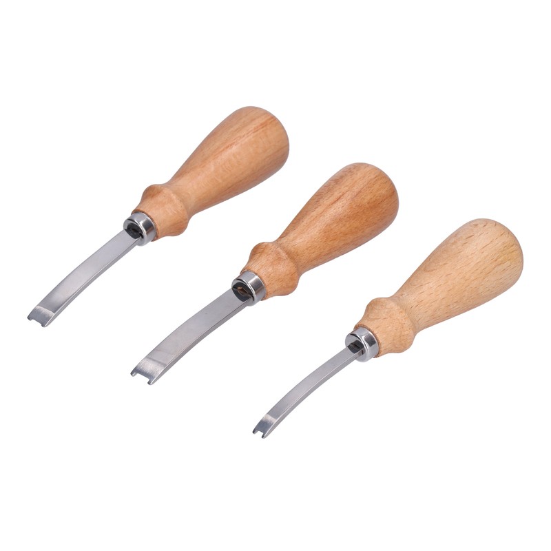 3Pcs Leather Edge Bevelers 4 6 8mm Stainless Steel Durable