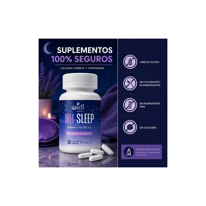 Melatonina 10 Mg Widl Health Máx Potencia pastillas para dormir