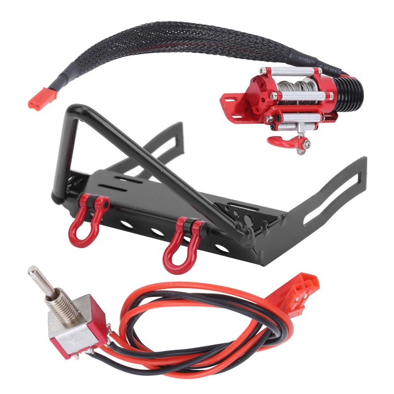 Metal Front Bumper with Winch Set Remote Control Accessory Fit