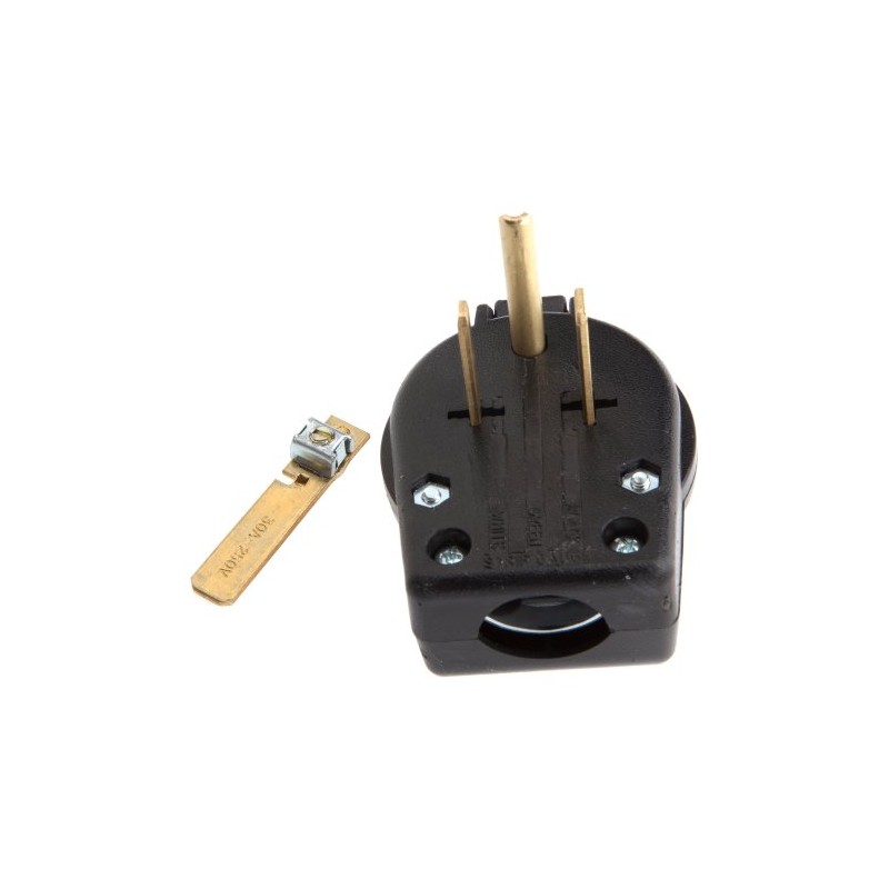 Forney 57602 Male Electrical Plug, Pin-Type, Nema 6-30 6-50,Black
