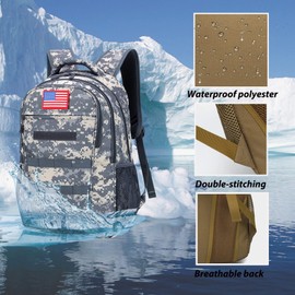 Houart Camo Backpack for Men,Military School Backpack with USB Port for Teen Boys,Camoflauge Bookbag for Travel Outdoor