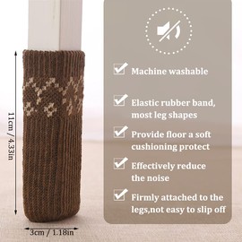LZYMSZ 40 Packs Chair Socks,Knit Double Layer Thick Chair/Table/Bench Foot Cover,Non-Slip Wear-Resistant Noise-Reducing Chair Covers Caps Set,Chair Leg Floor Protectors