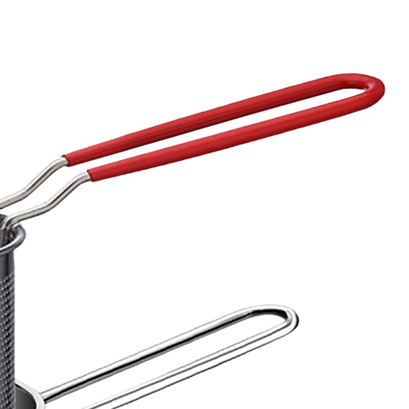Stainless Steel Deep Fryer Pan Durable Portable Mini Long Handle
