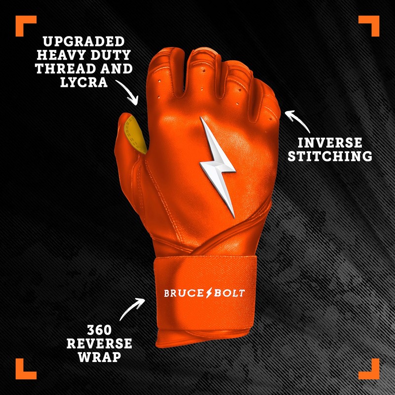 BRUCE BOLT Original Series - Guante de bateo naranja con
