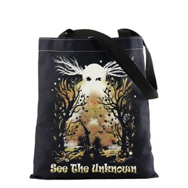 OTGW Cartoon Movie Inspired Tote Bag Wirt and Grey Gift The Beast Lovers Gift Spooky Season See The Unknown Shoulder Bag (CA-SeeUnknownToteBlk)