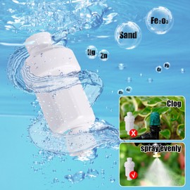 2pc Misting System Filter 100 Mesh Calcium Inhibitor Filter for 1/4 Tubing Quick Connect for Outdoor Cooling System Patio Outdoor Misting System, Prevent Blockage (2pc-1/4 misting System Filter)