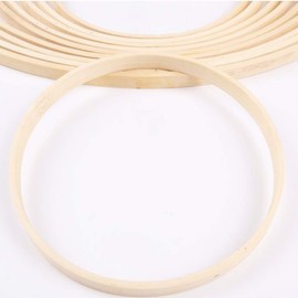 SUPVOX 20pcs Bamboo Rings Hoops Macrame Rings Round Dreamcatcher Rings Hoops for DIY Craft Dream Catcher 10cm