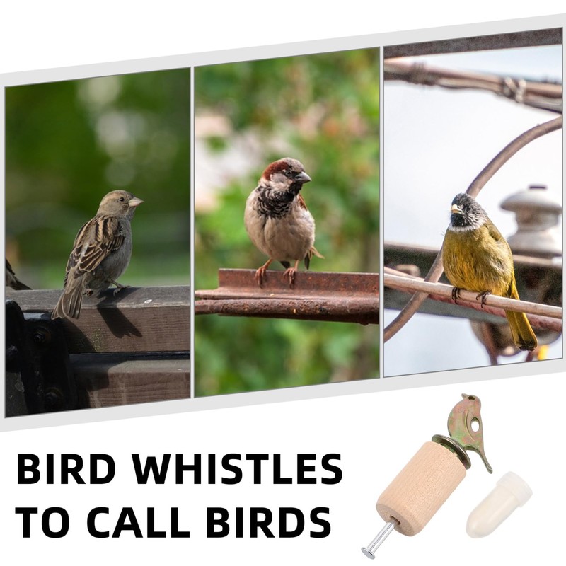 EXQUIMEUBLE 1 Juego Hand Twisted Bird Call Whistle For Practical
