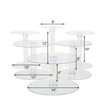 Balsa Circle 6 Tiers Clear Round Crystal Acrylic Cupcake Stand