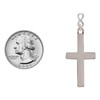 Delight Jewelry Stainless Steel 1.3" Cross - Silvertone Infinity Post