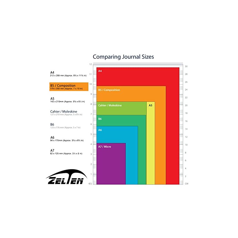 Zelten Loose Leaf Perforated Paper Refills Paper for 6-Hole Binder