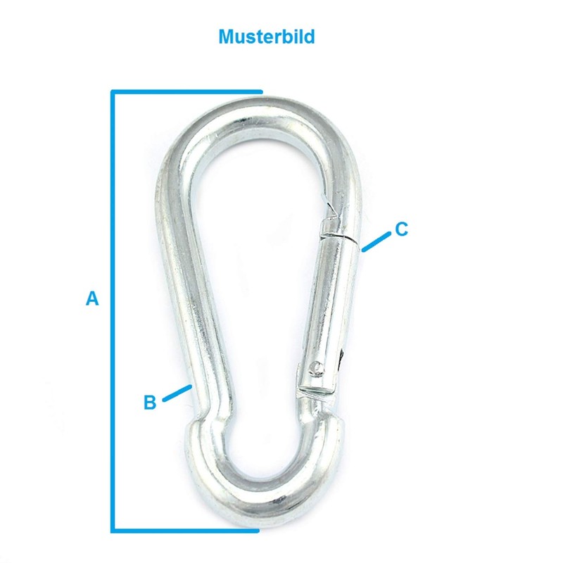 Fire Brigade Snap Hook with Lock Steel Carabiner 12 x