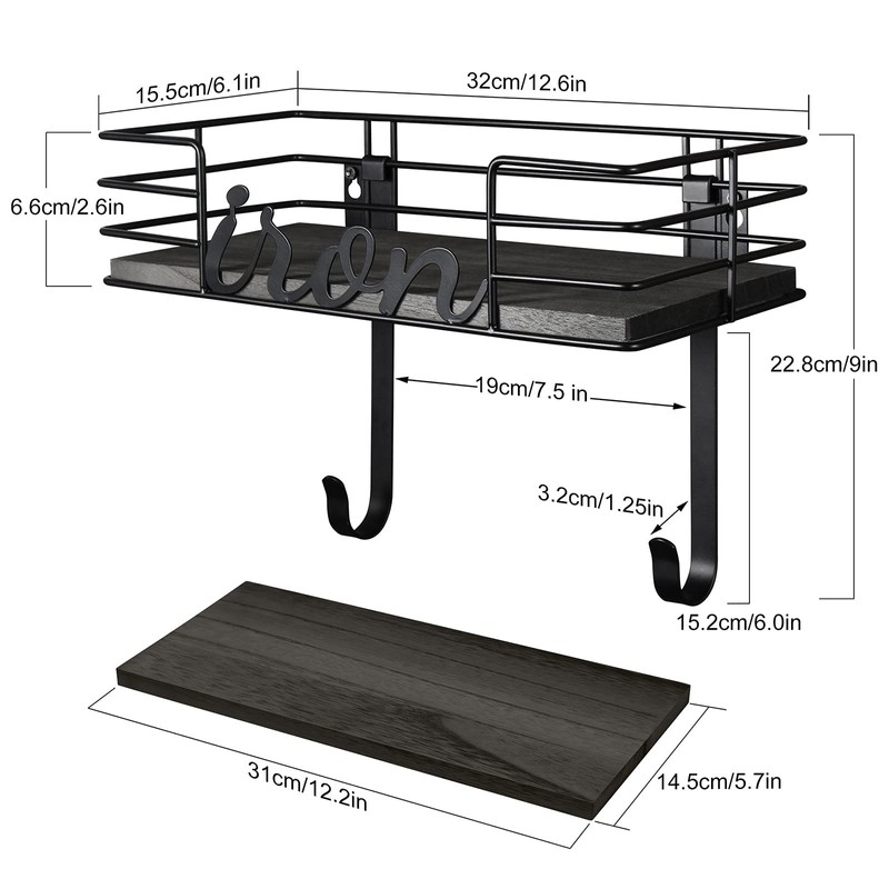 TJ.MOREE Ironing Board Hanger Wall Mount - Laundry Room Iron