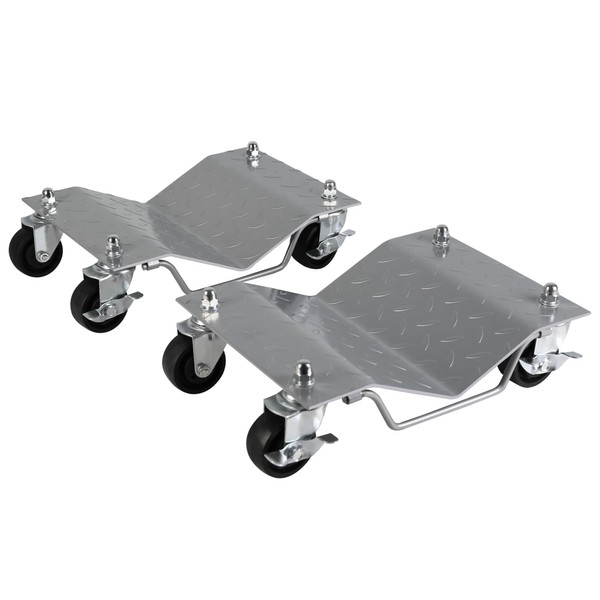 3000LBS Capacity Vehicle Dollies with Brakes 2 Pack Heavy Duty