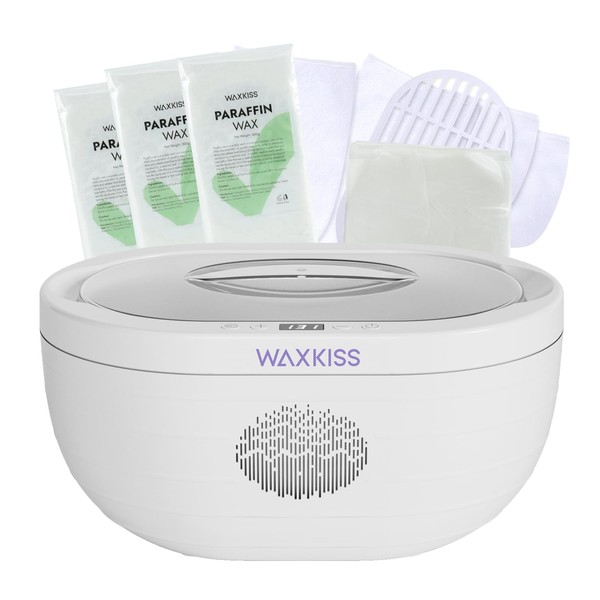 Paraffin Wax Machine for Hand and Feet with 3 packs of Paraffin Wax Refills Unscented,3000ml Hand wax Paraffin Machine for Reservation Paraffin Wax Bath