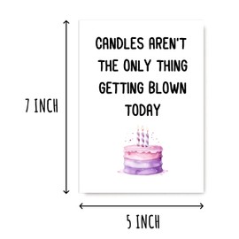 KPLDESIGNS Candles Aren't The Only Thing Getting Blown Today - Dirty Love Birthday Card For Him - Raunchy Birthday Card - Funny Card For Boyfriend Husband