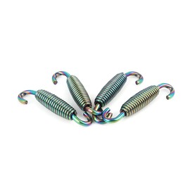 X AUTOHAUX 4Stk.59mm Motorrad Auspuff Federn Edelstahl Schalldämpfer Auspuffrohr Feder Haken Auspuff-Federspanner für Motorrad Roller ATV Bunt