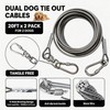 MOLANZ Dog Tie Out Stake with Shock Spring, Dual 20ft