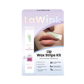 LaWink Wax Strips, Cold Wax Depilation Strips, Upper Lips, Wax Strips, Cold Wax Strips, Hair Removal, Face Hairing, Pack of 20