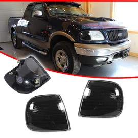GTINTHEBOX Signal Light Smoked Housing Assembly for 1997-2003 Ford F-150/1997-2002 Ford Expedition / 1998 1999 F-250 Pickup Parking Corner Side Marker Turn Signal Lights ‎F75Z13200AC, F75Z13201AC