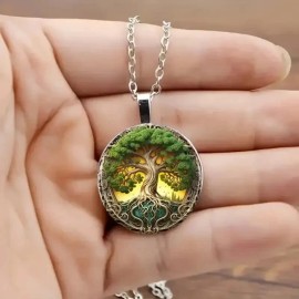 Tree of Life 1 Tree Of Life Necklace & Bracelet & Earrings Jewelry Set Vintage Decorative