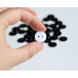 GANSSIA 200pcs 5/8 Inch(15mm) Light Blue Buttons 2 Holes Resin Button for Sewing and DIY Crafts