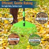 Plastic Leaf Rake with Adjustable 73'' Handle-Lightweight&Anti-Break Nylon Head,16.5'' Wide