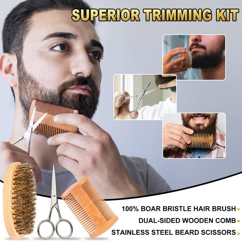 Christmas Gifts for Men with 12 Day Beard Grooming Gifts