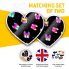 Awesome 2 x Heart Stickers 10 cm - Pop Art