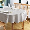 Wolkemer Oval Jacquard Tablecloth Gold Floral Countryside Leaves Damask Patterns
